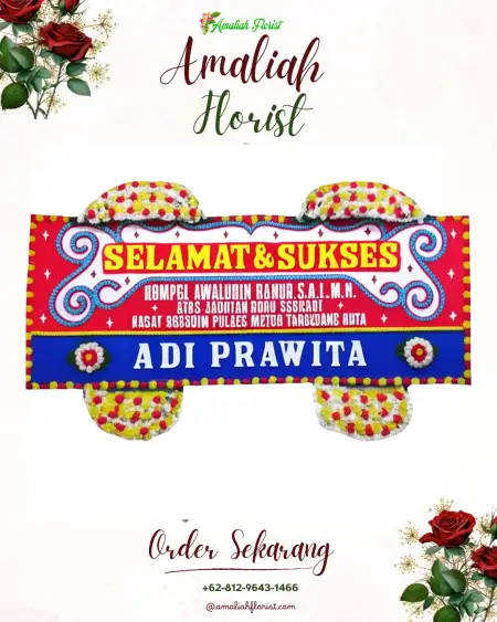 Papan Bunga Ucapan Selamat Bodeh